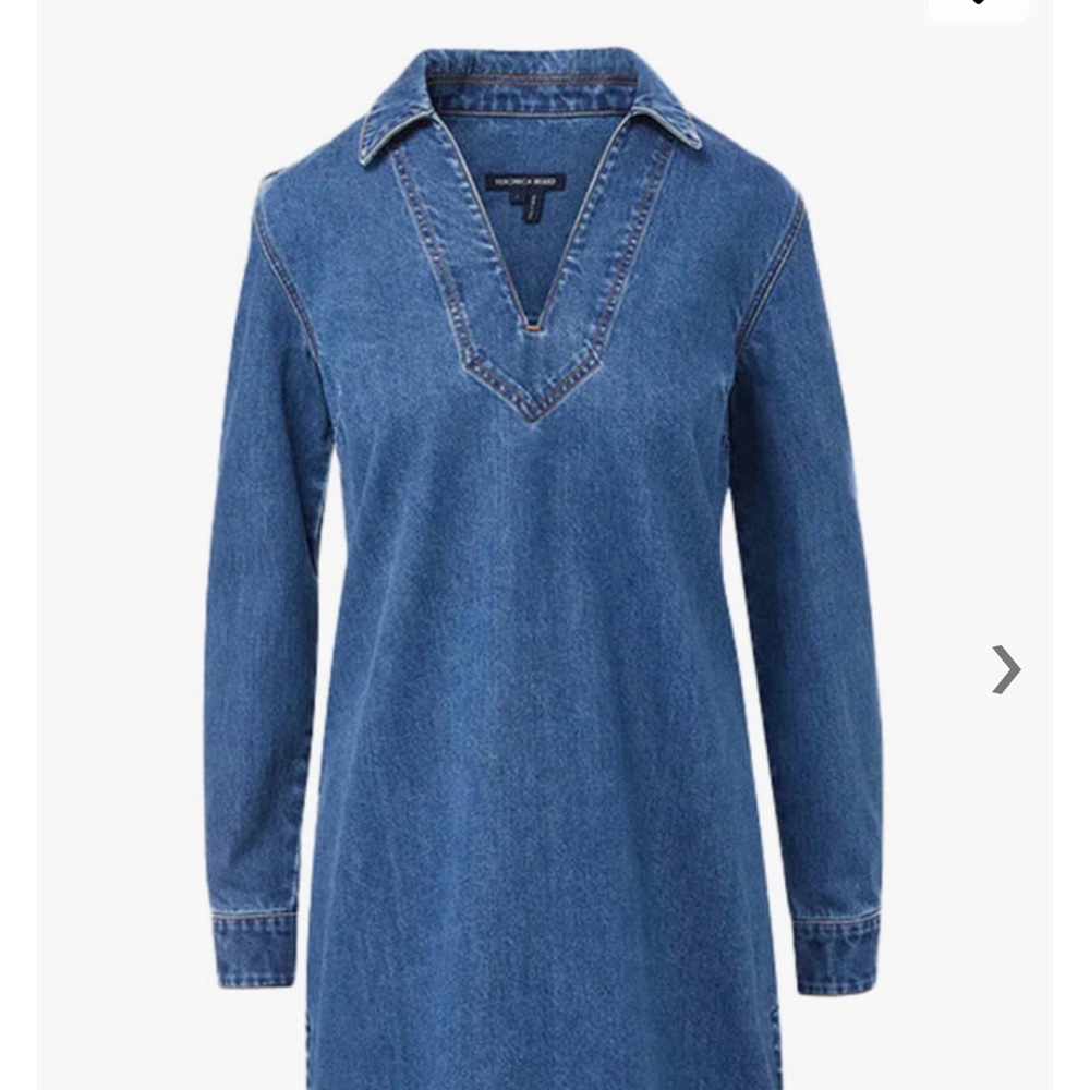 Veronica Beard Wasta Denim Mini Dress in Cornflower
